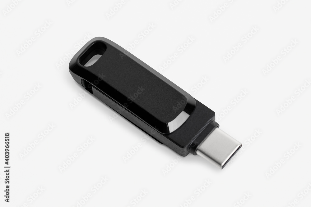 Black USB flash drive mockup technology data storage device Black USB flash drive mockup technology data storage device