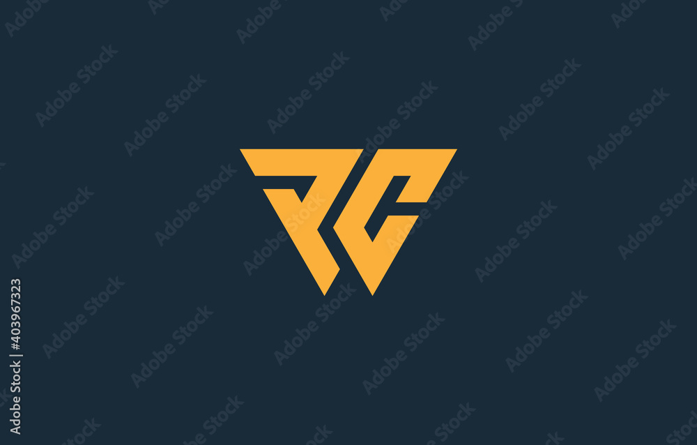 connected letter C with P, PC logo design in triangle shape connected letter C with P, PC logo design in triangle shape