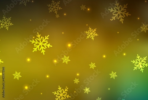Dark Green, Yellow vector layout in New Year style.