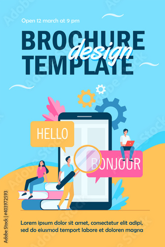 Translating app on mobile phone