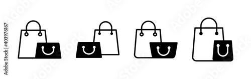 Shopping bag icon vector. shopping icon vector
