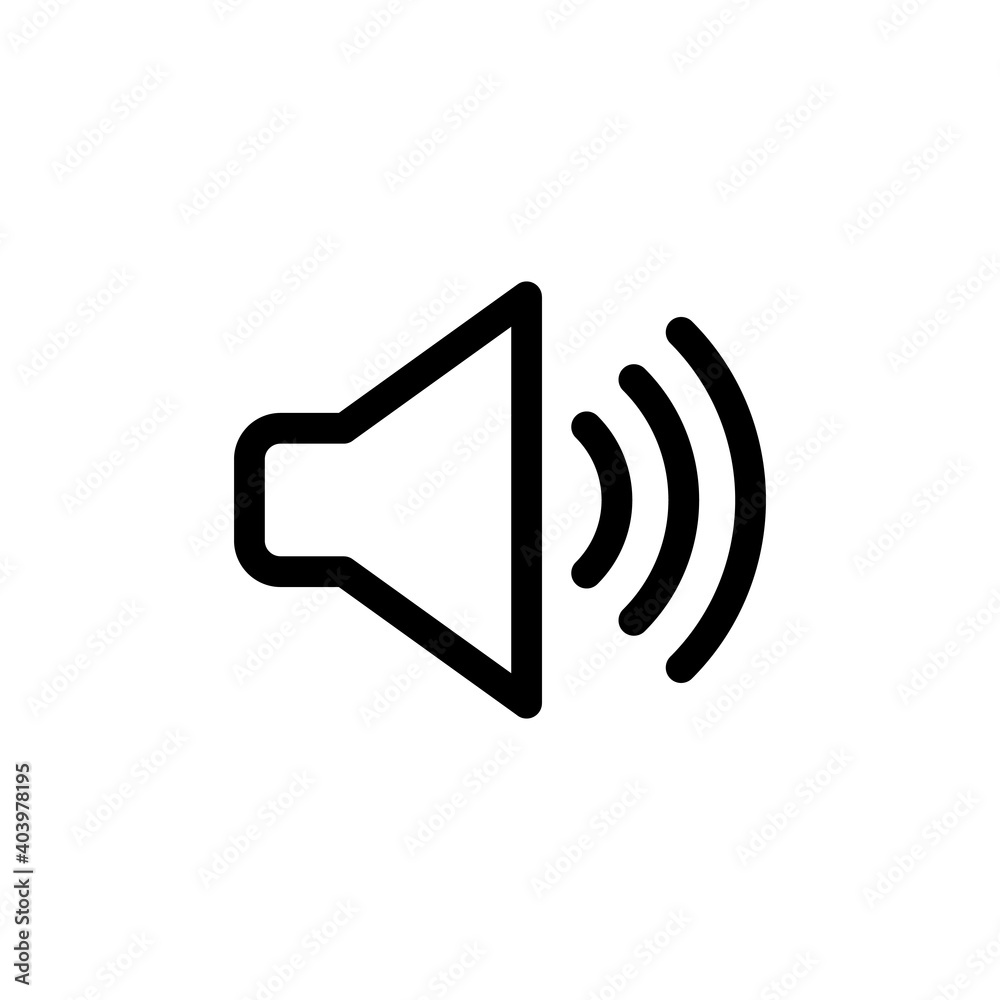 Speaker icon vector. volume icon vector. loudspeaker icon vector. sound symbol Speaker icon vector. volume icon vector. loudspeaker icon vector. sound symbol