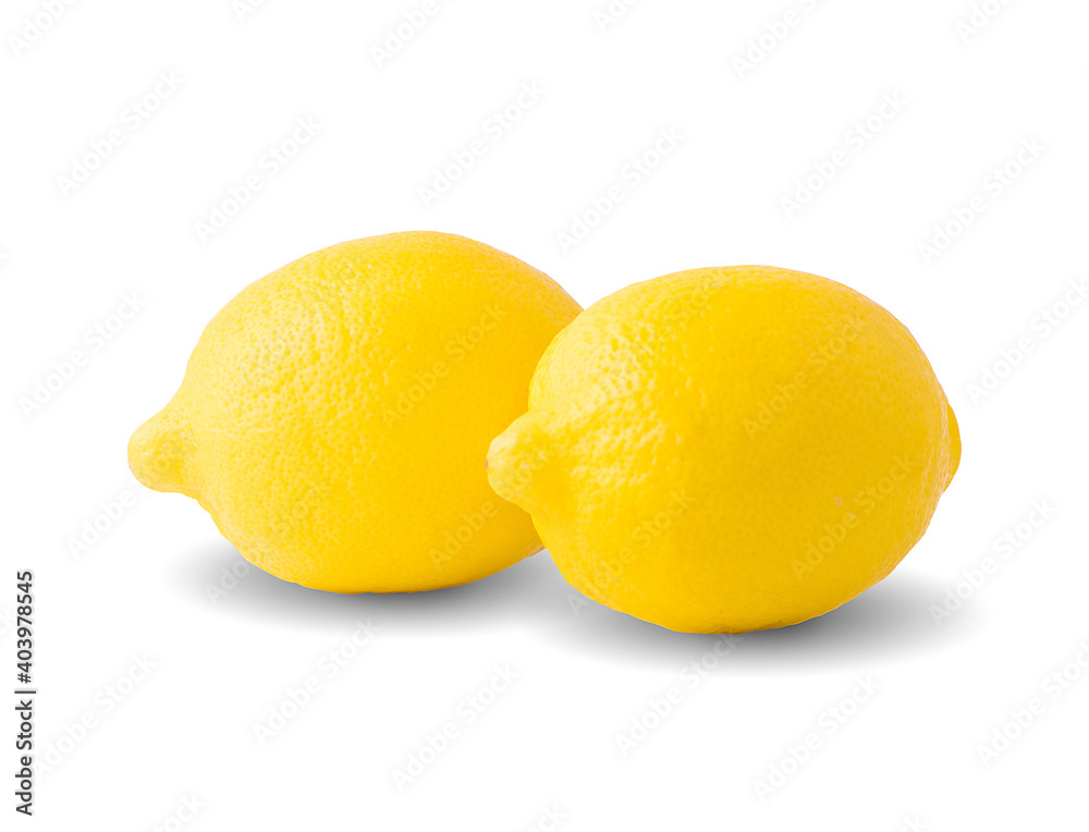 fresh lemon isolated on a white background fresh lemon isolated on a white background
