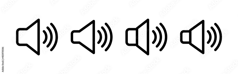 Speaker icon vector. volume icon vector. loudspeaker icon vector. sound symbol Speaker icon vector. volume icon vector. loudspeaker icon vector. sound symbol
