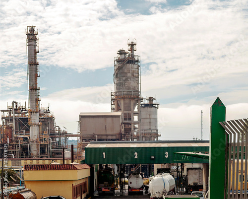 Industrial factories in the bay of Algeciras photo