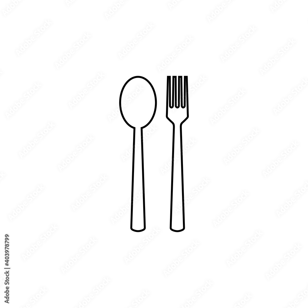 spoon and fork icon vector. spoon, fork icon vector. restaurant icon spoon and fork icon vector. spoon, fork icon vector. restaurant icon