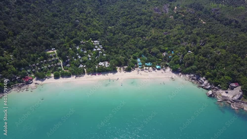 Beautiful bay in Koh Phangan with jungle in the background (Thailand) Beautiful bay in Koh Phangan with jungle in the background (Thailand)