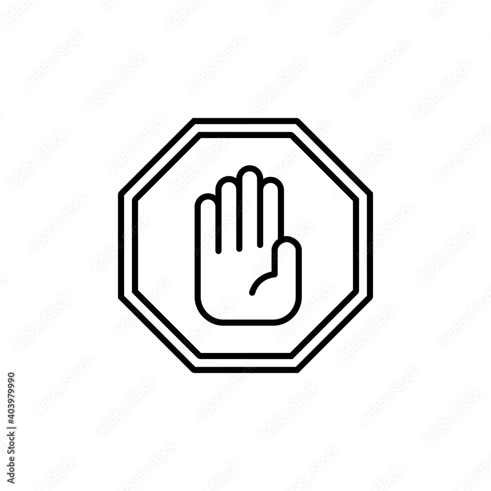Stop icon vector. stop road sign. hand stop icon vector Stop icon vector. stop road sign. hand stop icon vector