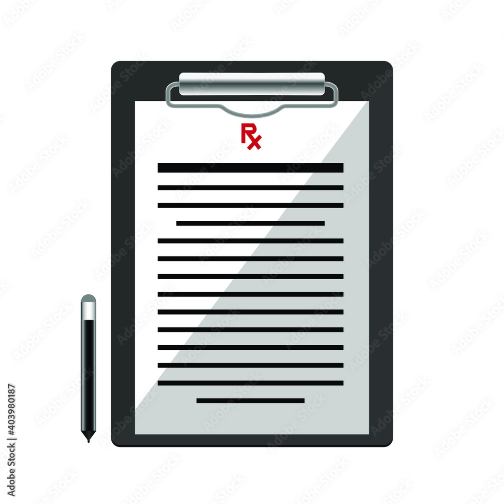 Illustration of a doctor with a medical clipboard and chart Illustration of a doctor with a medical clipboard and chart