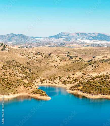 Lake of Zahara de la Sierra in Cadiz