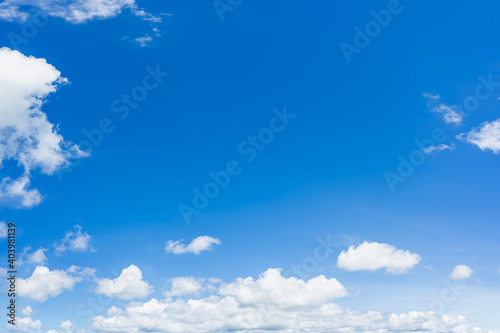 Beautiful blue sky and clouds with daylight natural background.