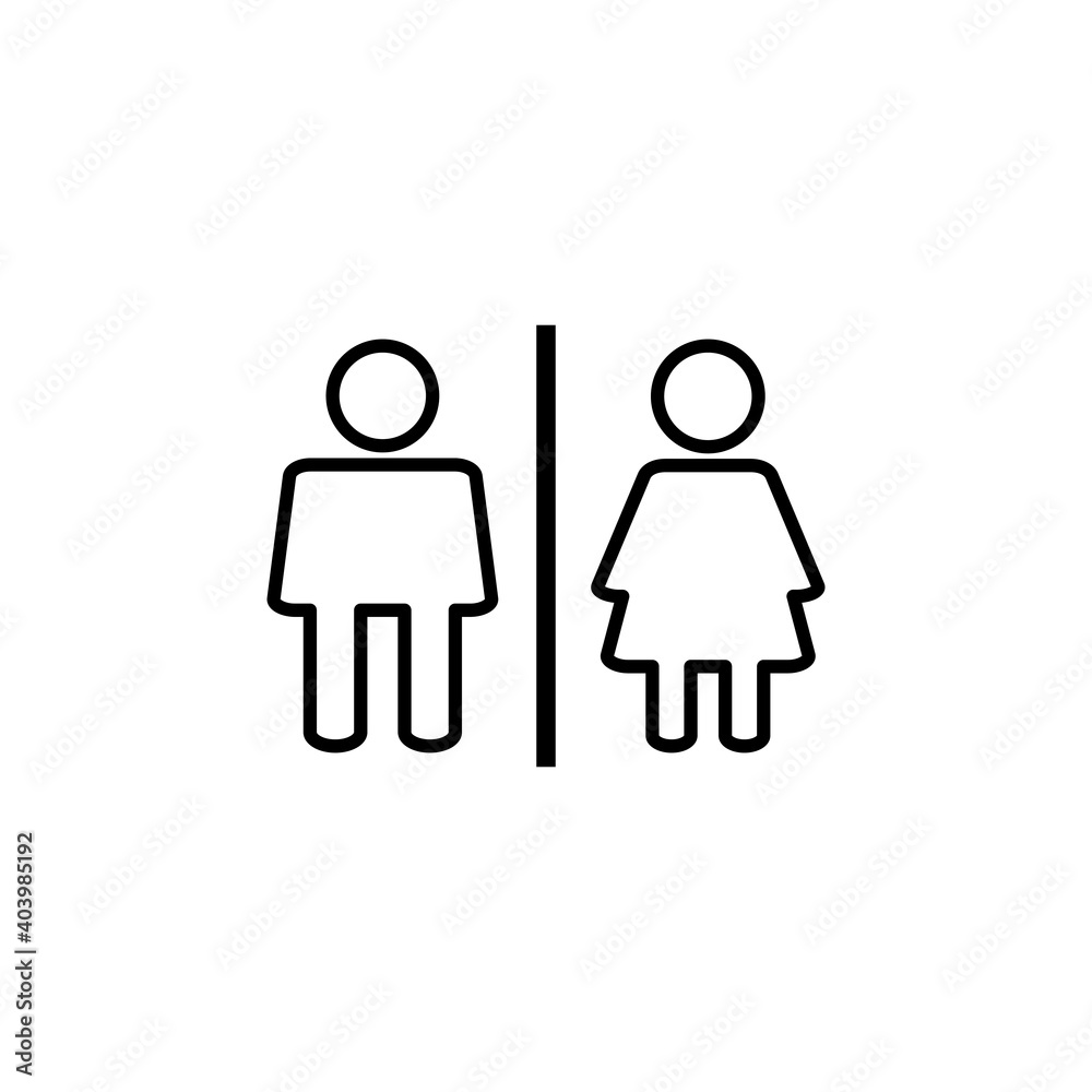 Toilet icon vector. restrooms icon vector. bathroom sign. wc, lavatory