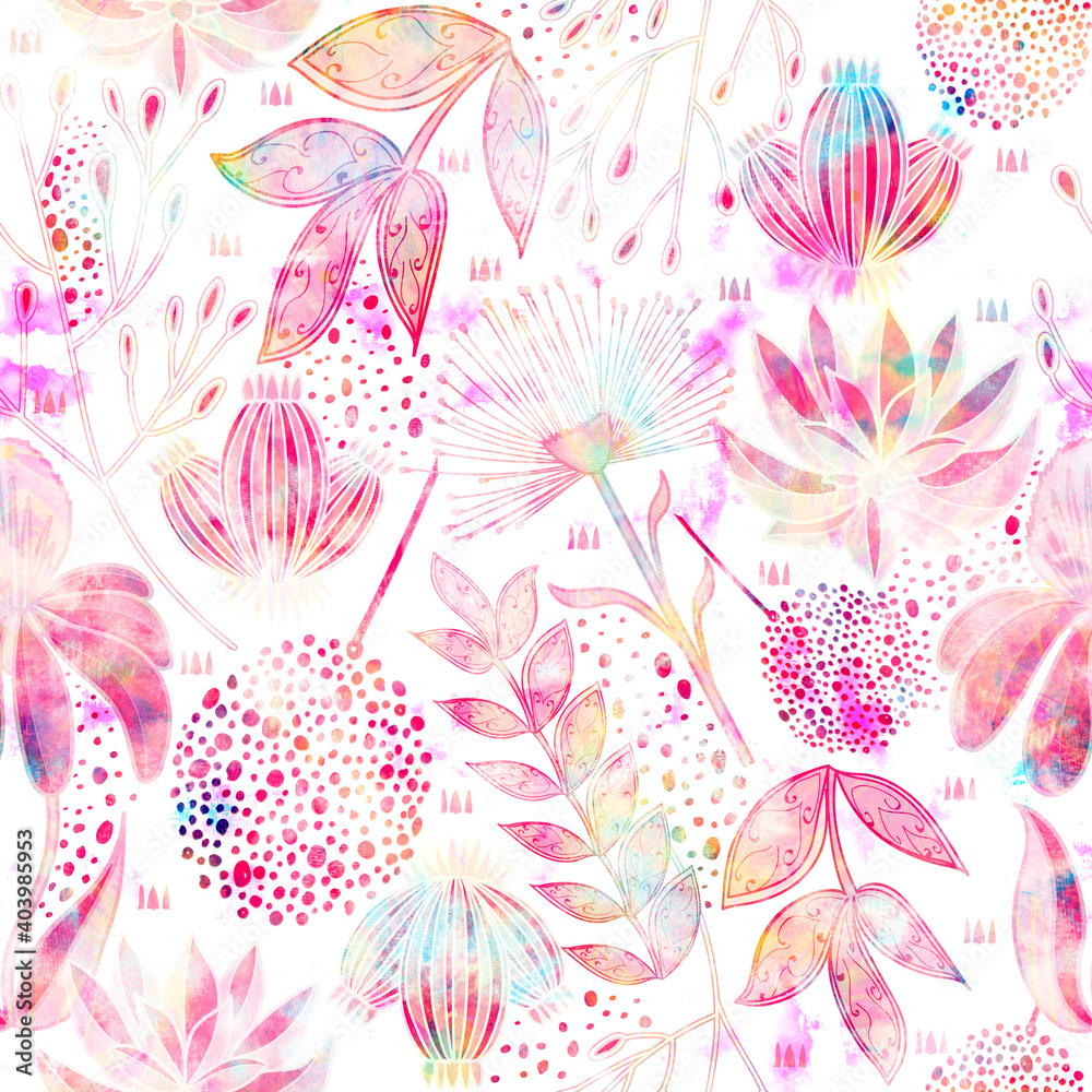 Vintage Isolated Floral Pattern