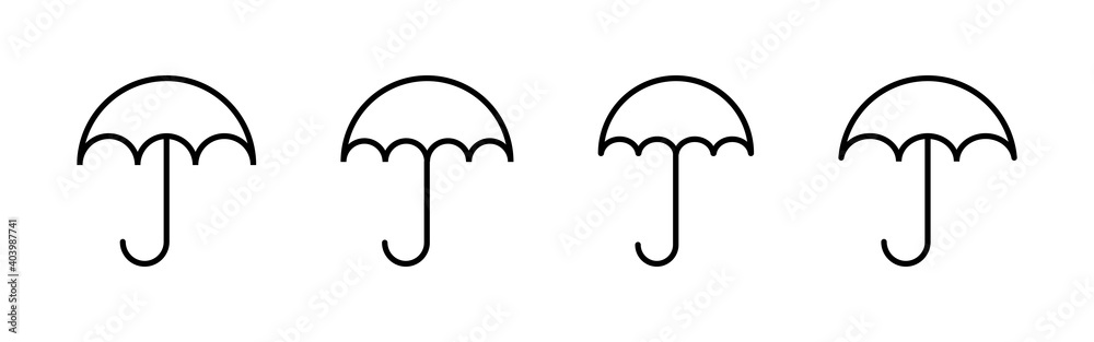 Umbrella icon vector. umbrella sign icon Umbrella icon vector. umbrella sign icon