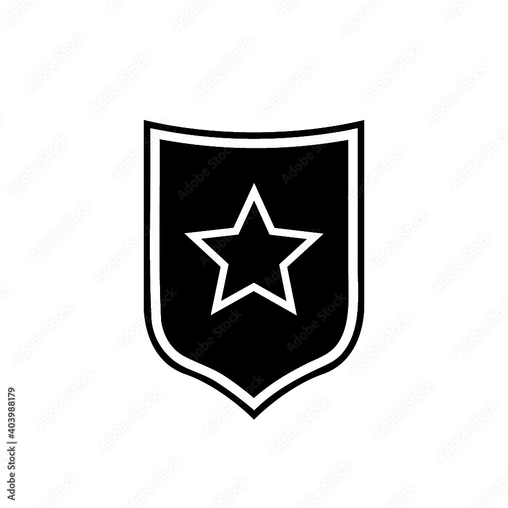 Police shield icon isolated on white background Police shield icon isolated on white background