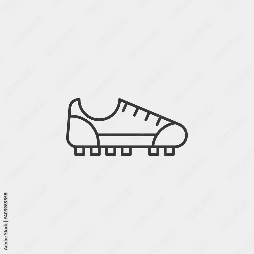 Football boots icon isolated on background. Footwear symbol modern, simple, vector, icon for website design, mobile app, ui. Vector Illustration