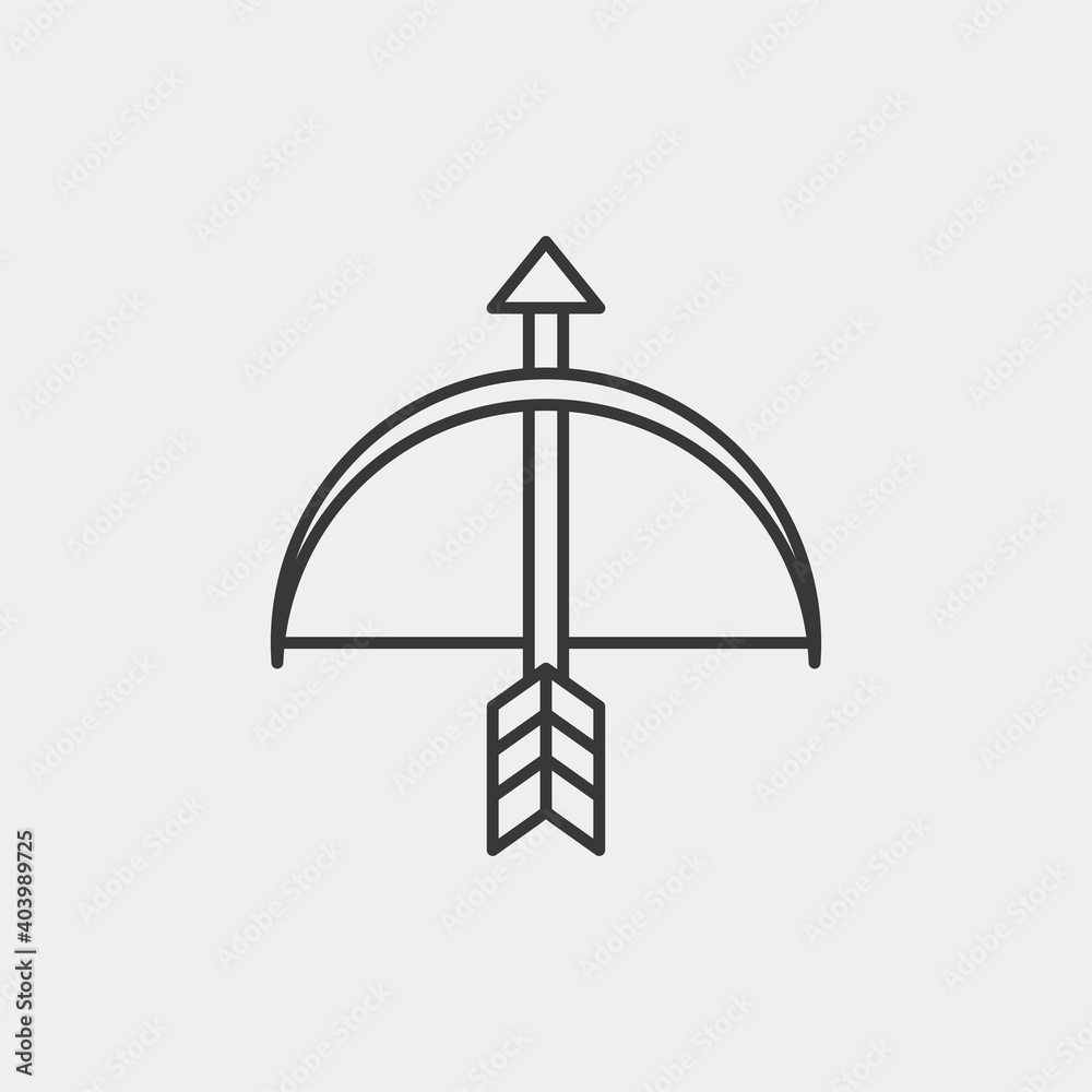 Archery icon isolated on background. Sports symbol modern, simple, vector, icon for website design, mobile app, ui. Vector Illustration