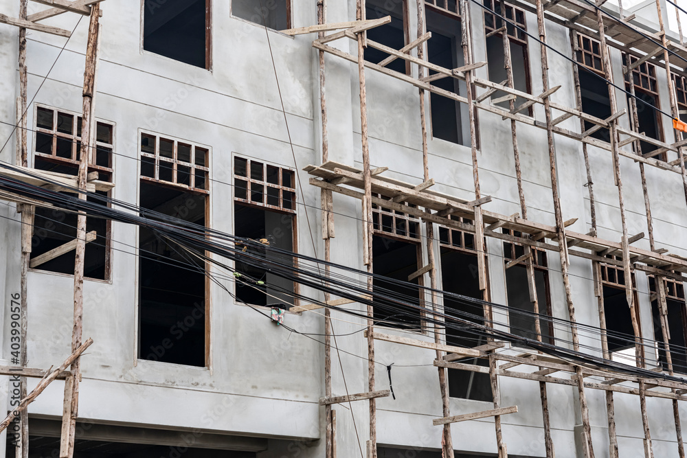 bamboo scaffolding in tall building construction bamboo scaffolding in tall building construction