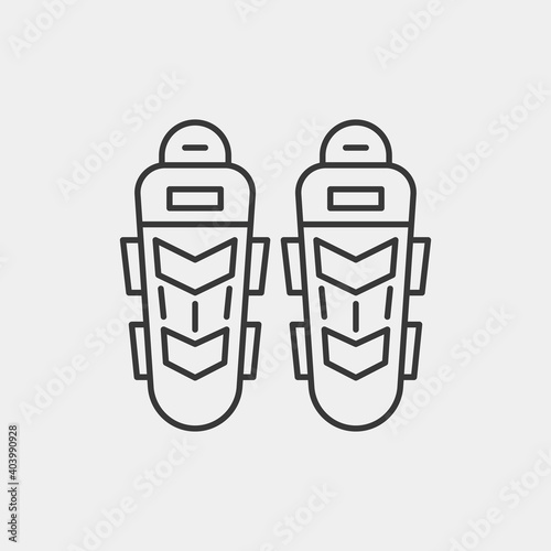 Shin guard icon isolated on background. Shin pad symbol modern, simple, vector, icon for website design, mobile app, ui. Vector Illustration