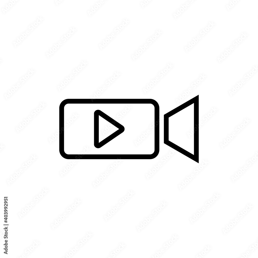 Video icon vector. video camera icon vector. movie sign. cinema Video icon vector. video camera icon vector. movie sign. cinema