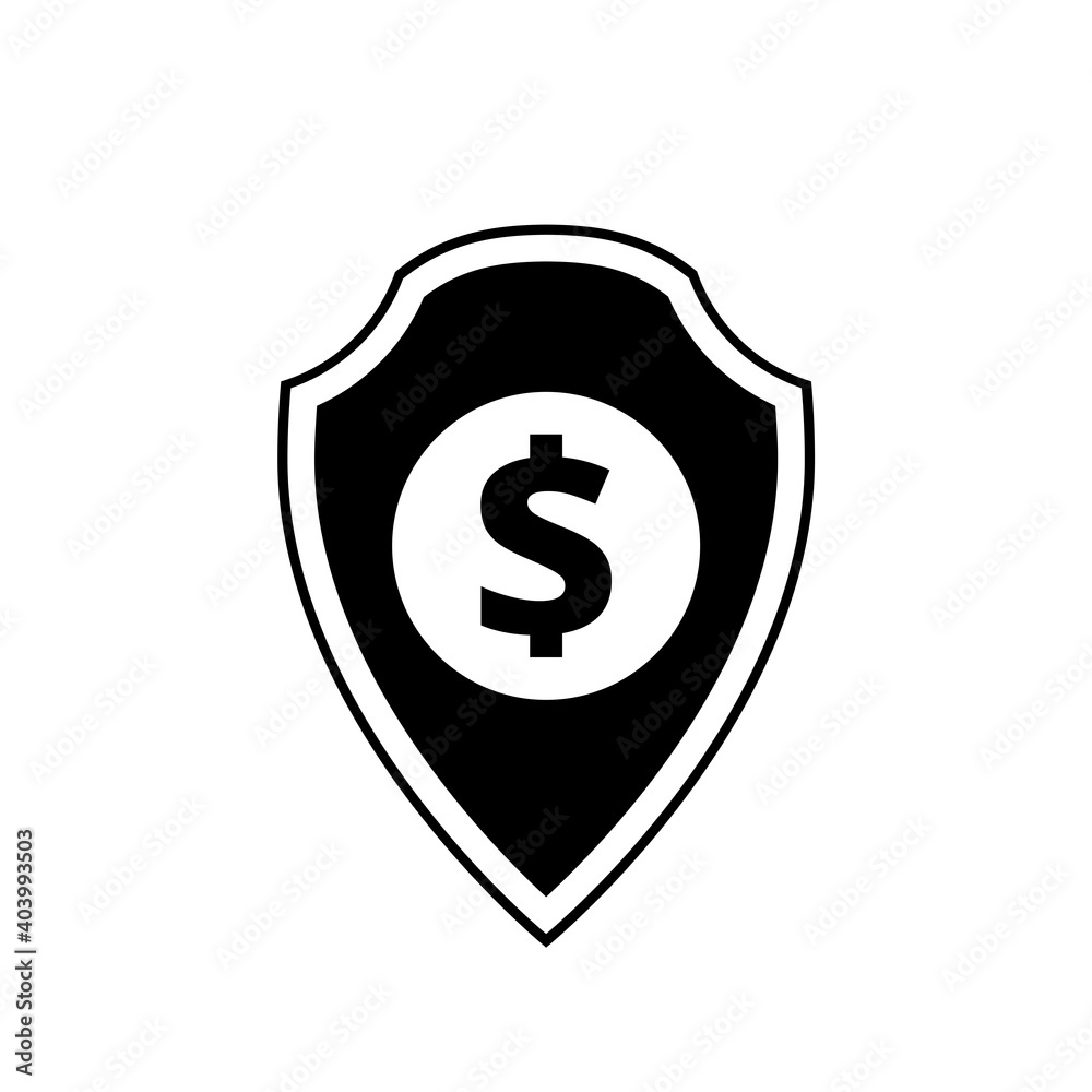 Guaranty shield icon isolated on white background Guaranty shield icon isolated on white background