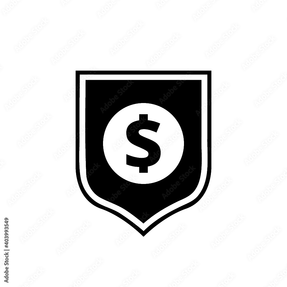 Guaranty shield icon isolated on white background Guaranty shield icon isolated on white background