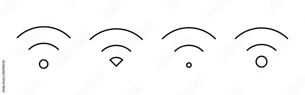 Wifi icon vector. signal vector icon. Wireless icon vector Wifi icon vector. signal vector icon. Wireless icon vector
