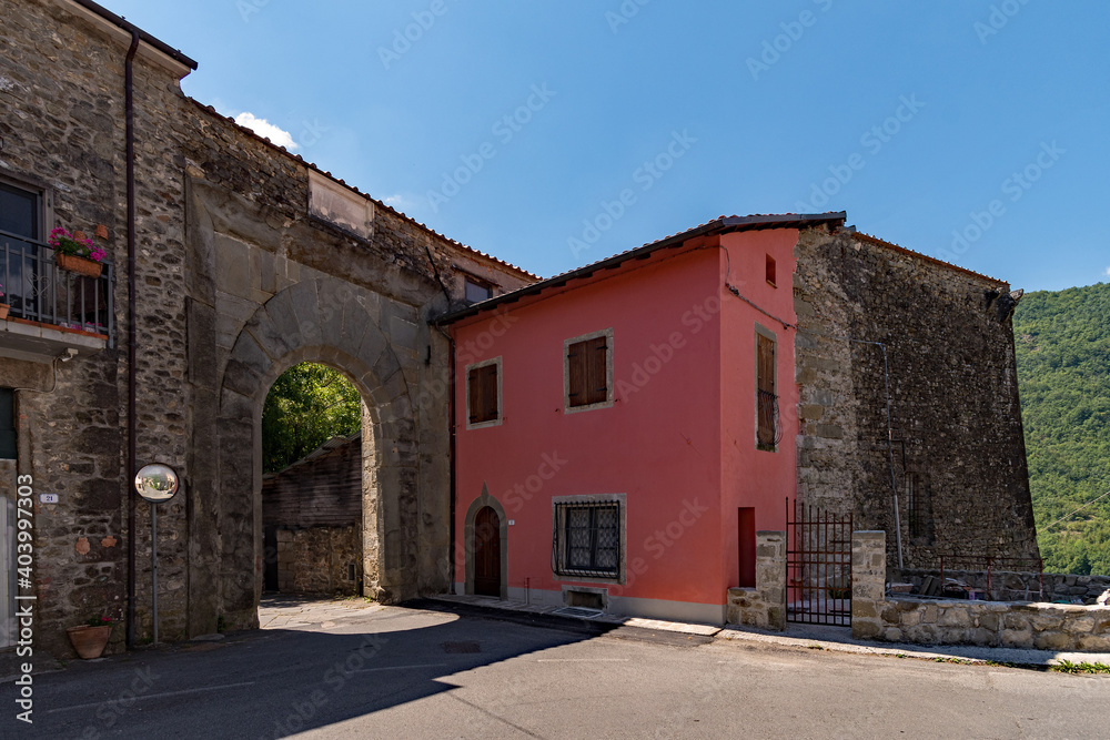 Altstadt von Fivizzano in der Toskana in Italien 