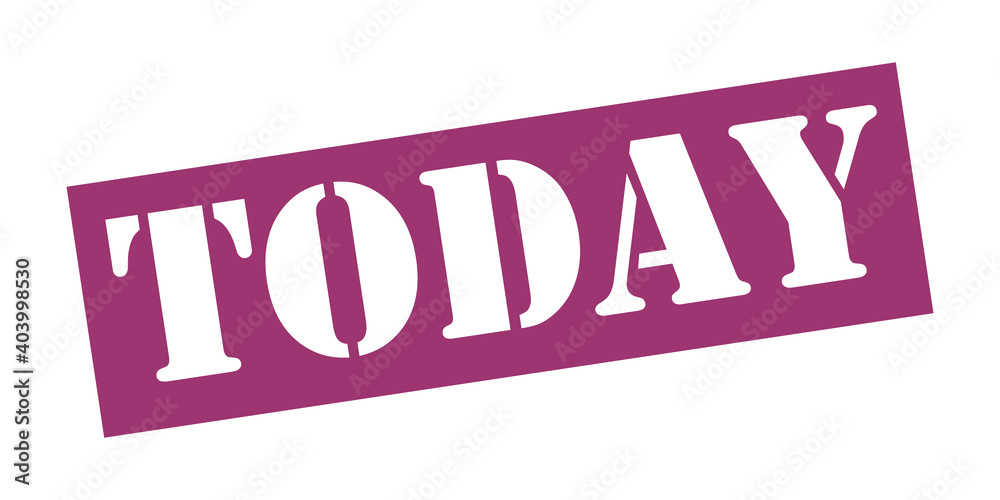 Today Vector stamp. White isolated Today Vector stamp. White isolated
