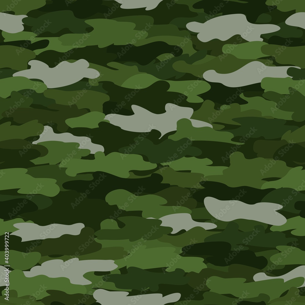 Fototapeta premium Green camouflage pattern background seamless vector illustration