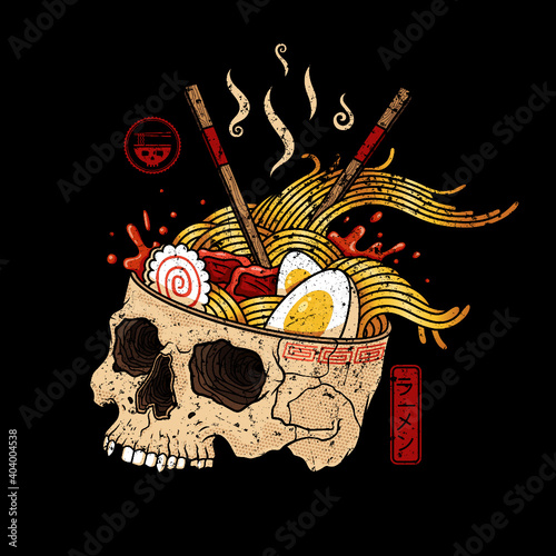 Ramen in skull