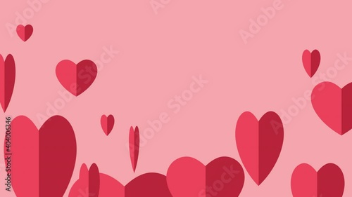 Sweet hearts animation. Valentines concept.