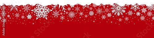 Nahtloser Weihnachten abstrakt vektor mit Schneeflocken und Sternen auf roten Hintergrund.