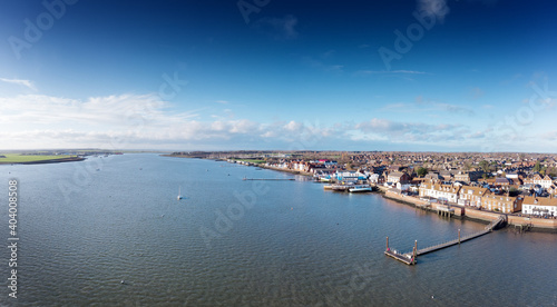 panoramic view of the river crouch in essex england