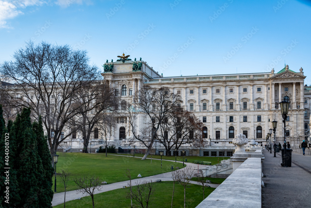 The Burggarten park, which is part of the Hofburg Complex in Vienna, Austria. This park was restricted to the public duing the Austrian Empire, until 1918.