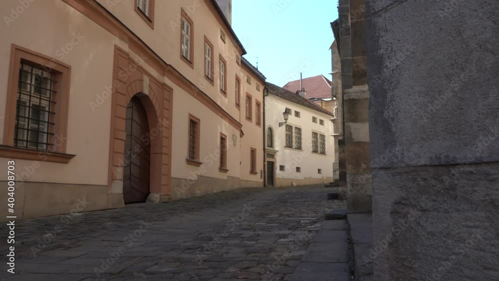 Empty streets of the city of Brno during Coronavirus disease 2019 (Covid-19) in the Czech Republic. Empty streets of the city of Brno during Coronavirus disease 2019 (Covid-19) in the Czech Republic.