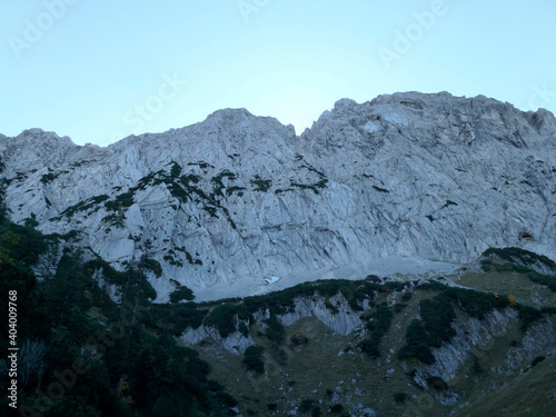 Mountain crossing Hackenkopfe mountains, Tyrol, Austria photo