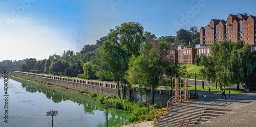 Fényképezés Dnipro city embankment in Ukraine