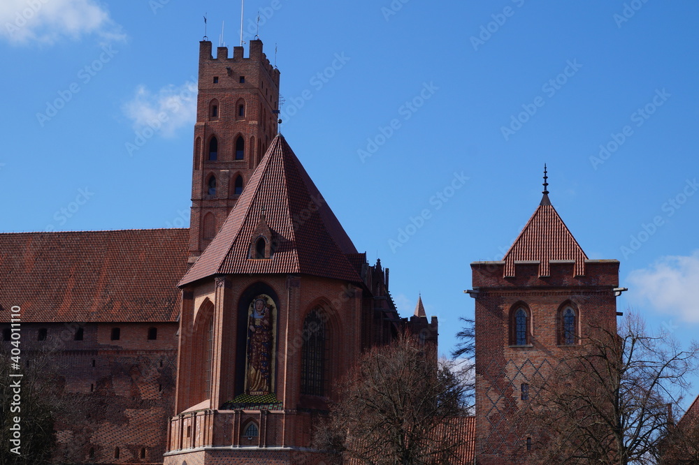 Castle of the Teutonic Order in Malbork, Poland, Spring 2018