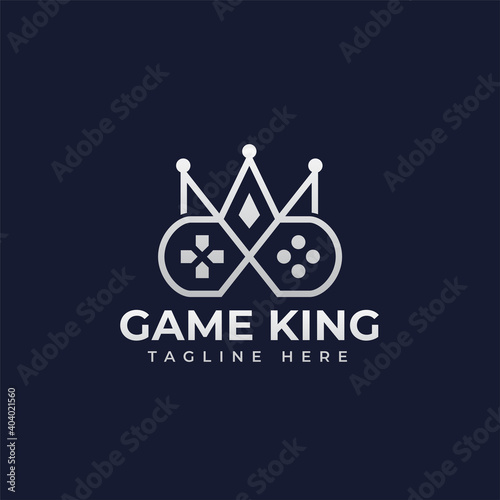 Game king elegant logo design template