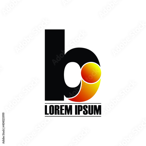 Letter BI simple logo design vector