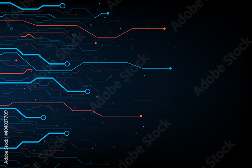 Abstract background electronic print circuit dot and line 001