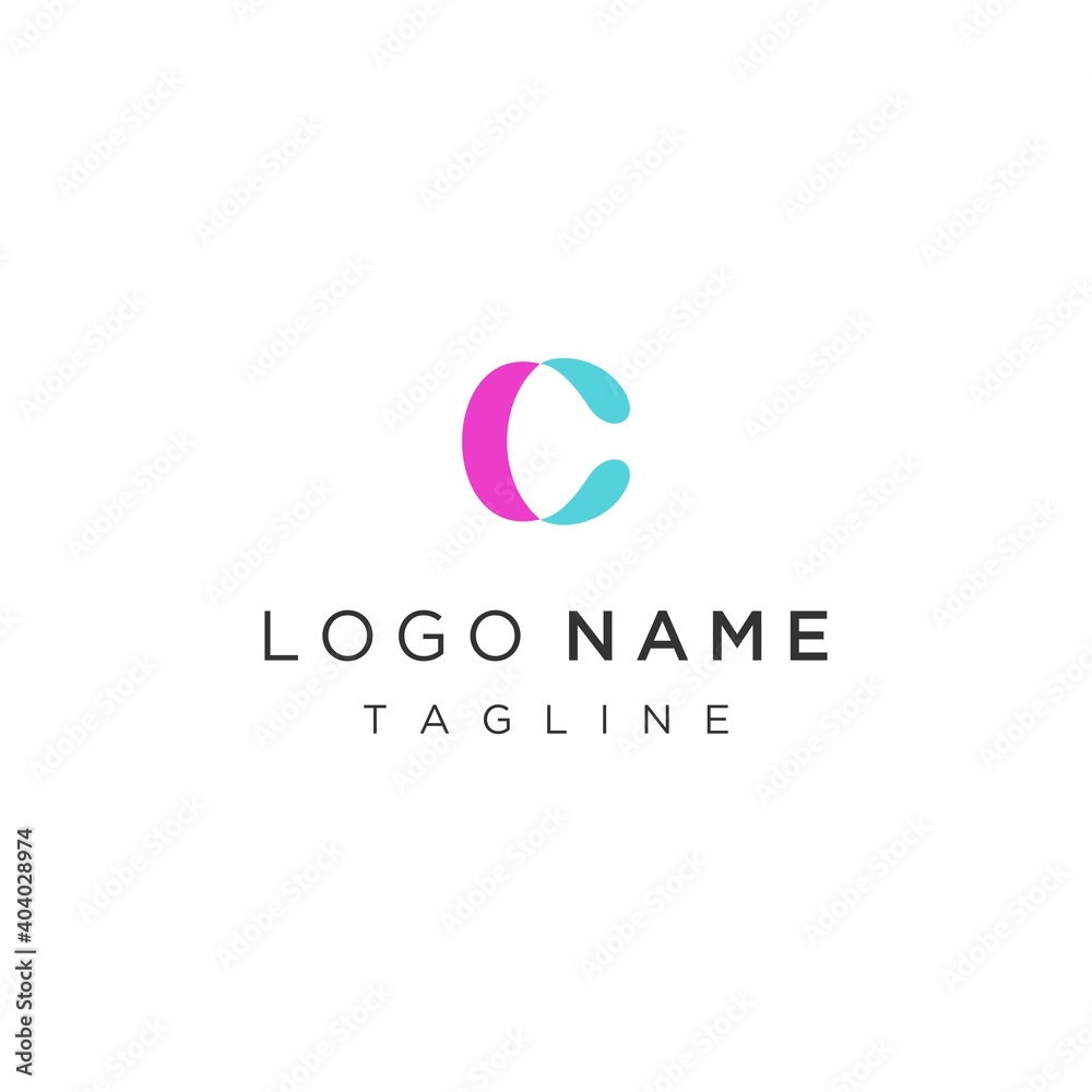 abstract logo design letter C abstract logo design letter C