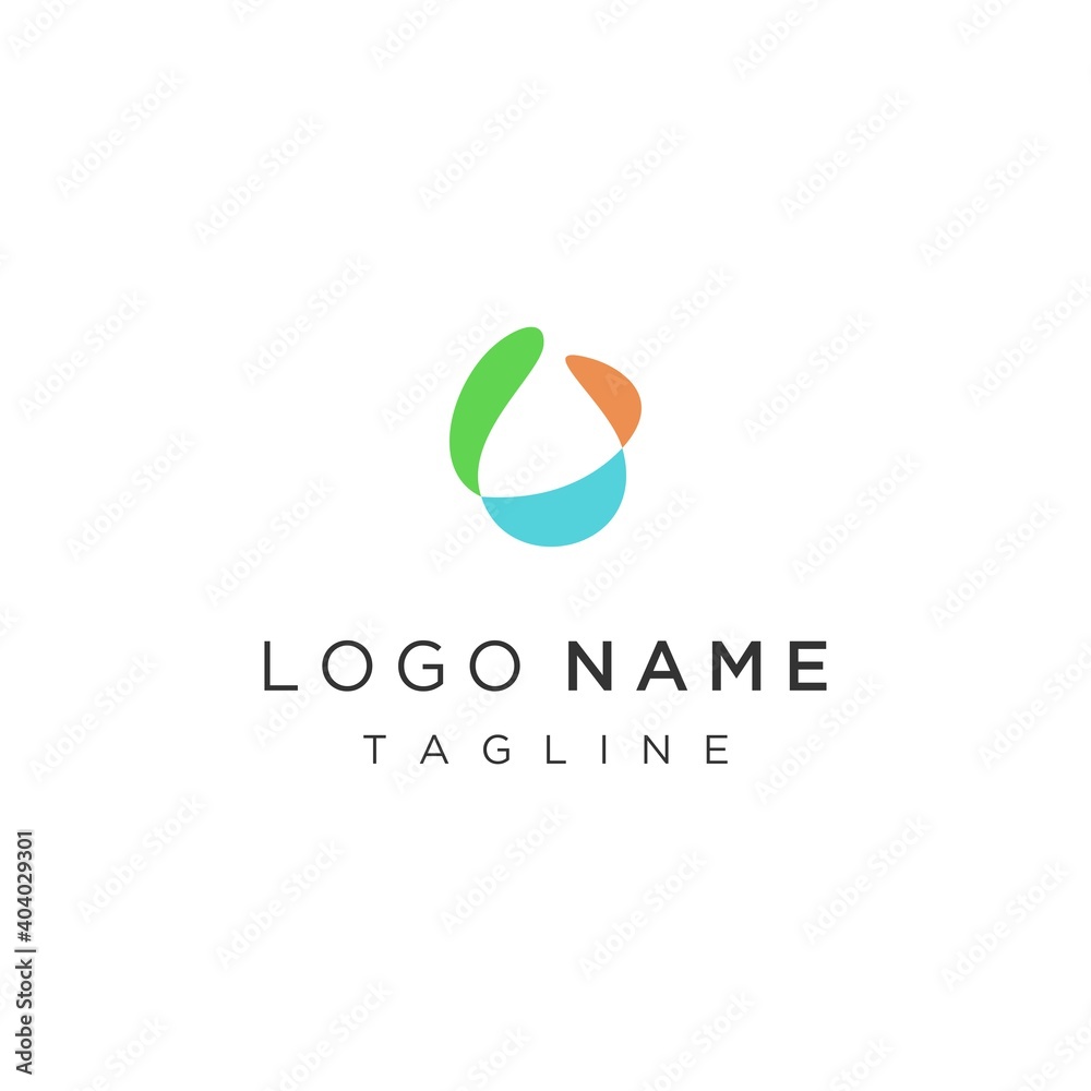logo design Flow element for water energy, creative logo icon logo design Flow element for water energy, creative logo icon