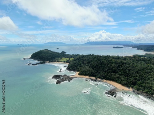 The Telok / Teluk Melano Coastline and Beach at the most southern tip of the Tanjung Datu part of Sarawak and Borneo Island photo