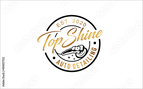 Illustration vector graphic of auto detailing servis logo design template