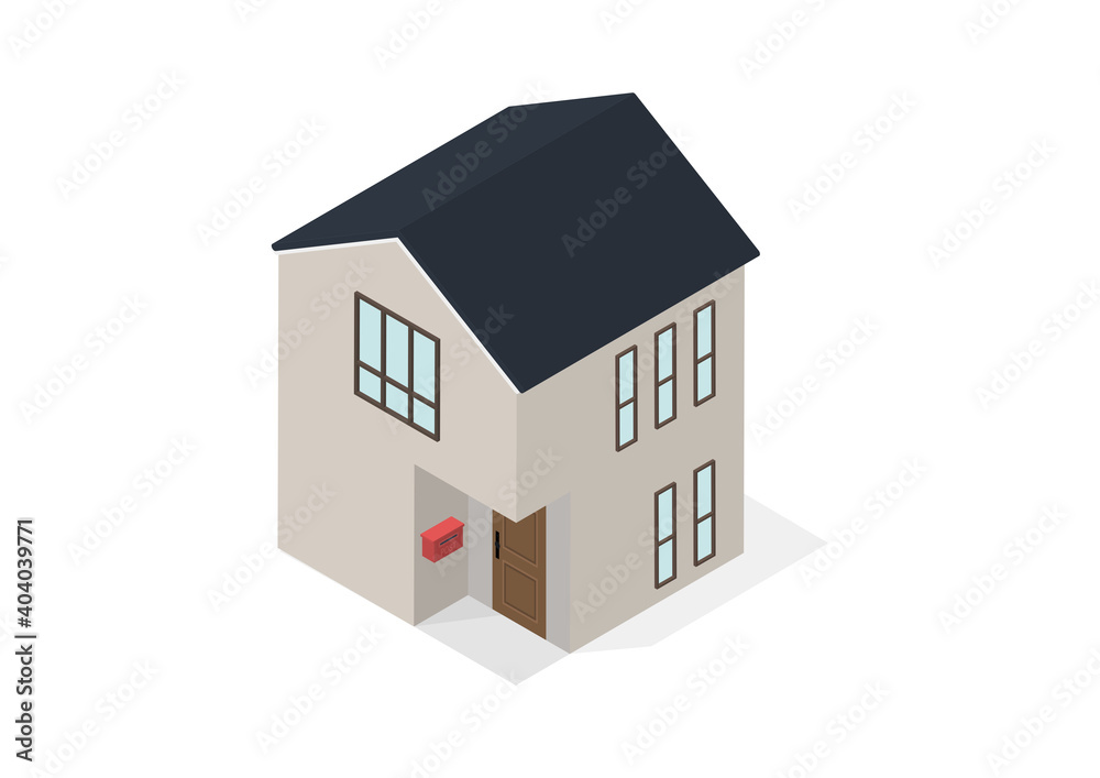 住宅 一軒家 マイホームのイラスト素材 Stock Vector Adobe Stock