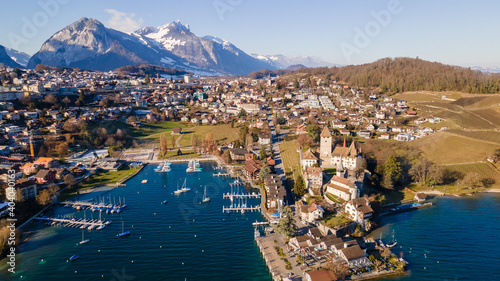 Aerial shots from the beautiful village of Spiez, Switzerland. © Swissguylover