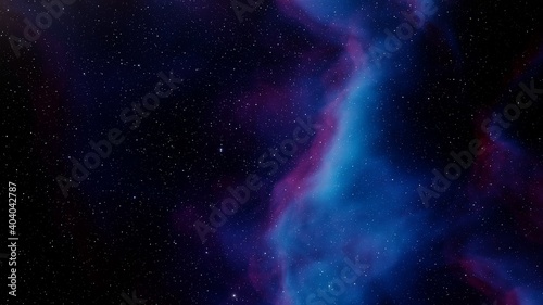 Fototapeta Naklejka Na Ścianę i Meble -  nebula gas cloud in deep outer space, science fiction illustrarion, colorful space background with stars 3d render
