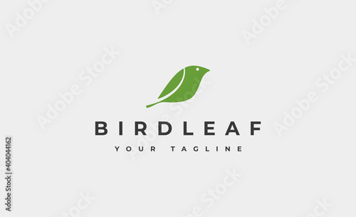 bird leaf logo Design Vector illustration
